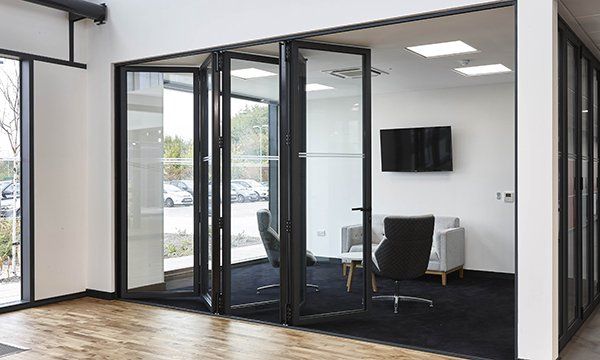 black bi-fold doors in brigg