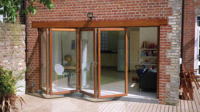 wood effect bi folds