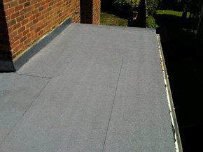 Flat felt roof
