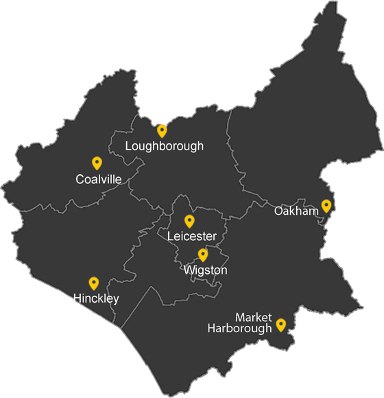 Leicestershire map