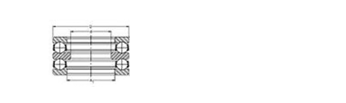Diagram of double direction thrust ball bearings Diagram of double direction thrust ball bearings