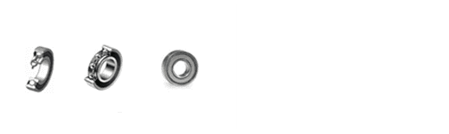 Three single row radial bearings