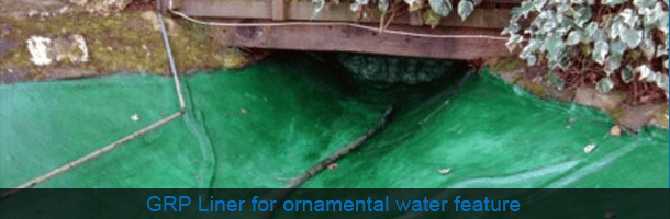 GRP liner for ornamental water feature