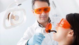 woman in the dental clinic