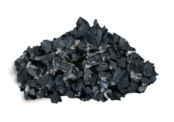 Natural rubber mulch