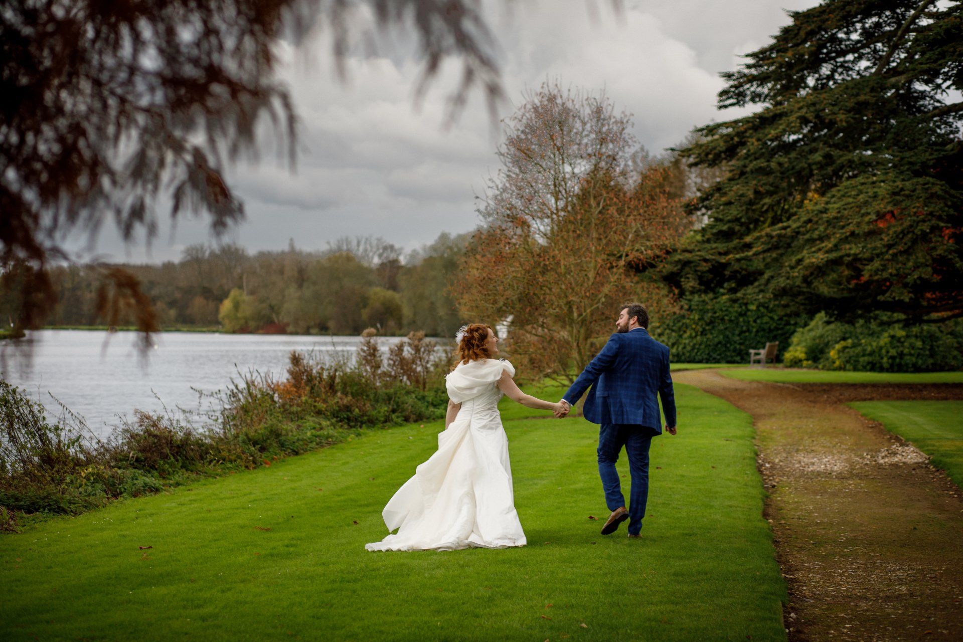 Structured sculptural wedding dress