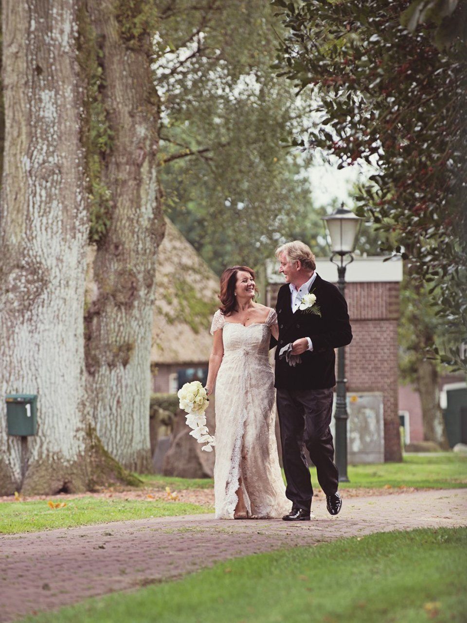 Second Marriage Gold Lace wedding dress