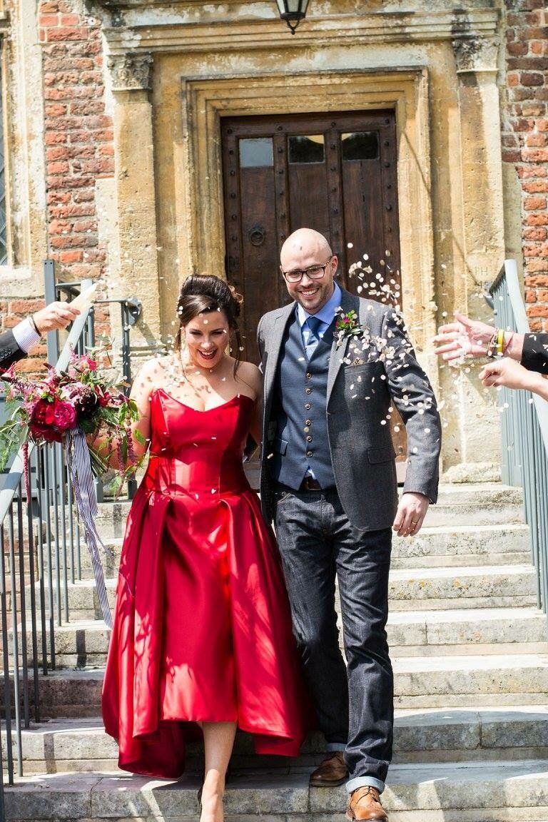 short red wedding dress alternative wedding