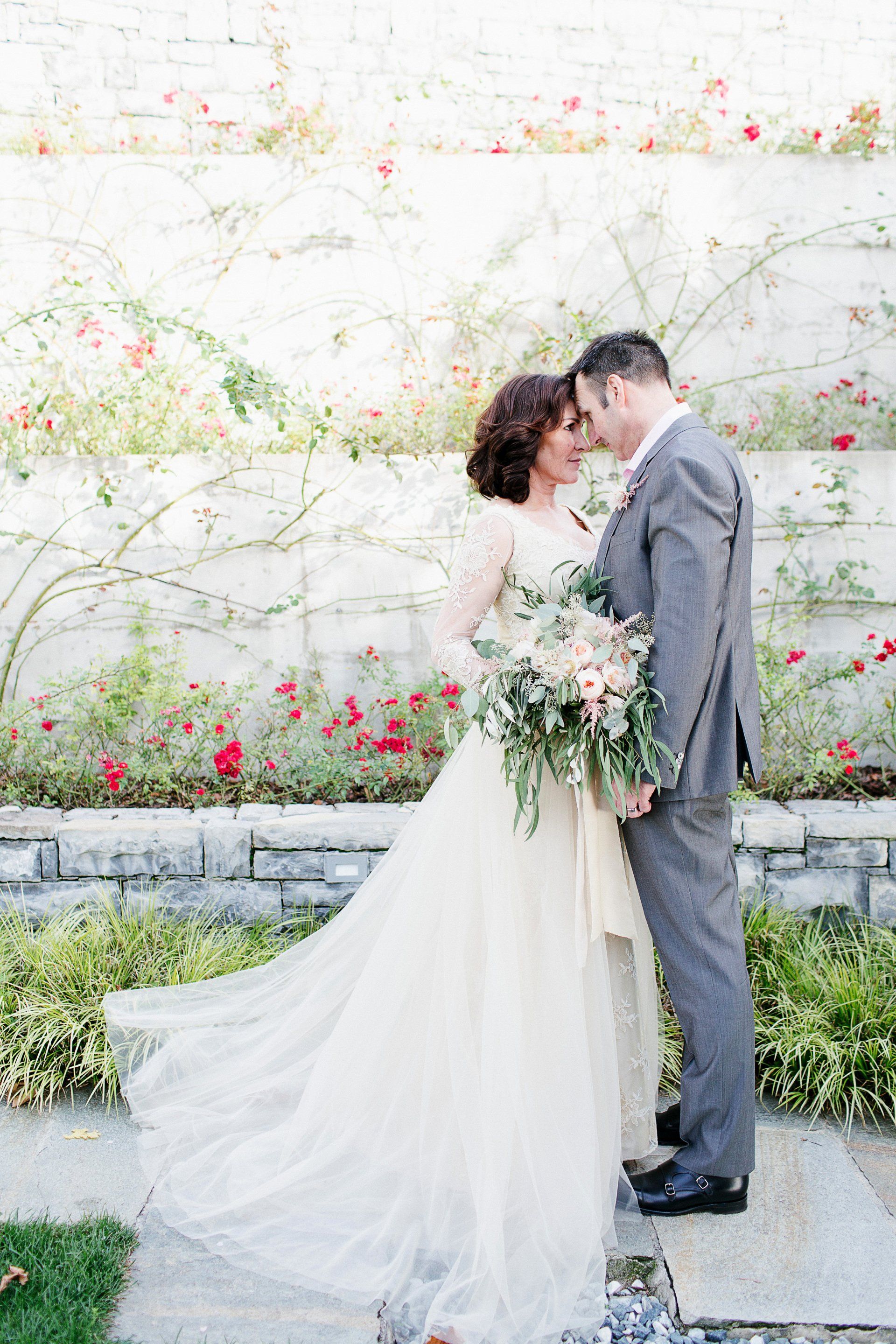 Gold Tulle lace wedding dress Lake Garda Destination Wedding