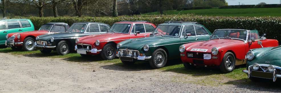 a bunch of classic cars