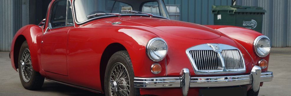 red classic car