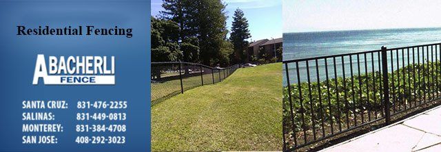 Residential fencing ad with fence pictures and contact info.