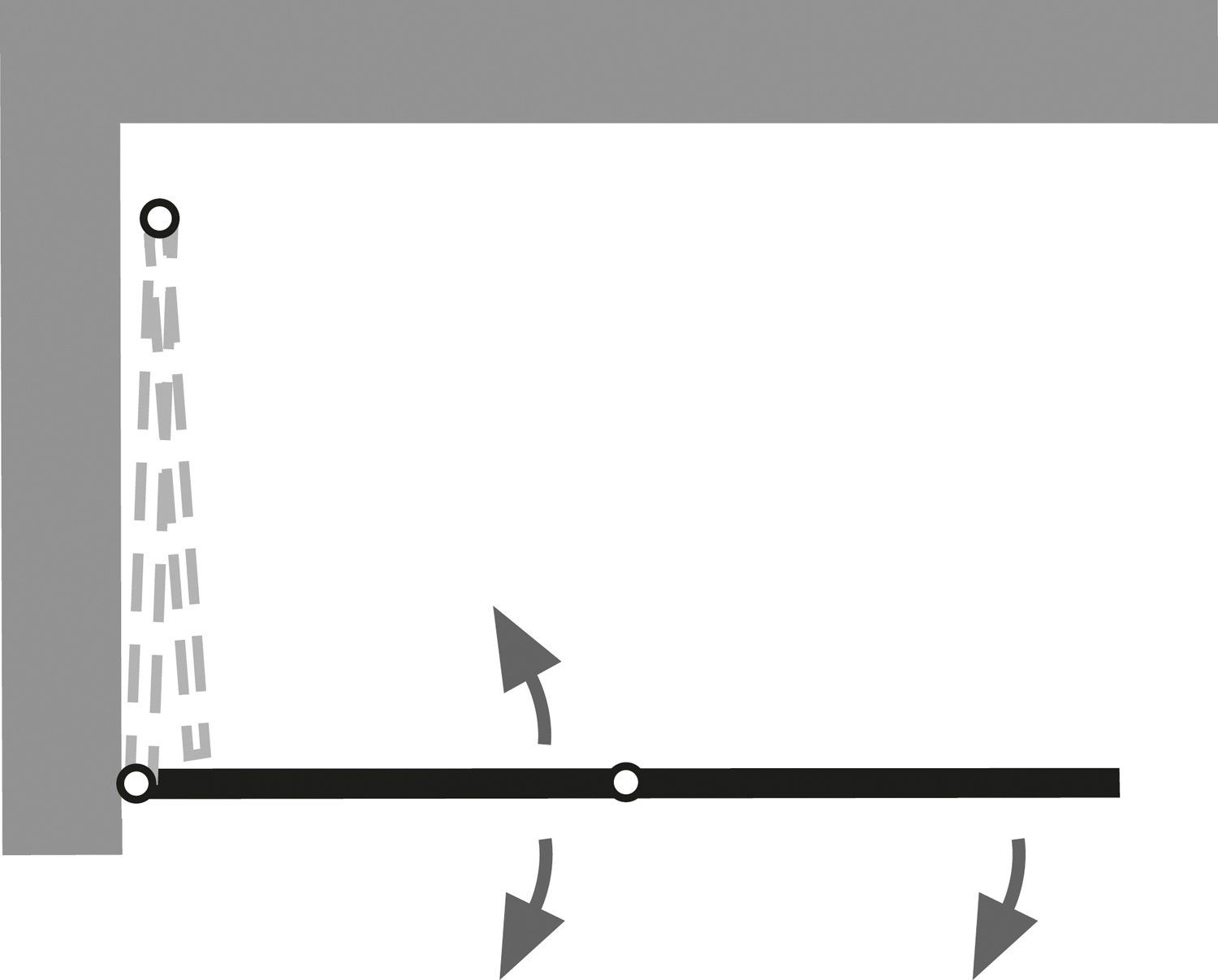 Öffnungsmechanismus der Glastür