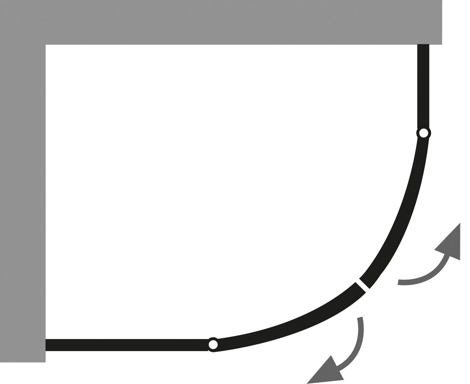 Öffnungsmechanismus der Glastür