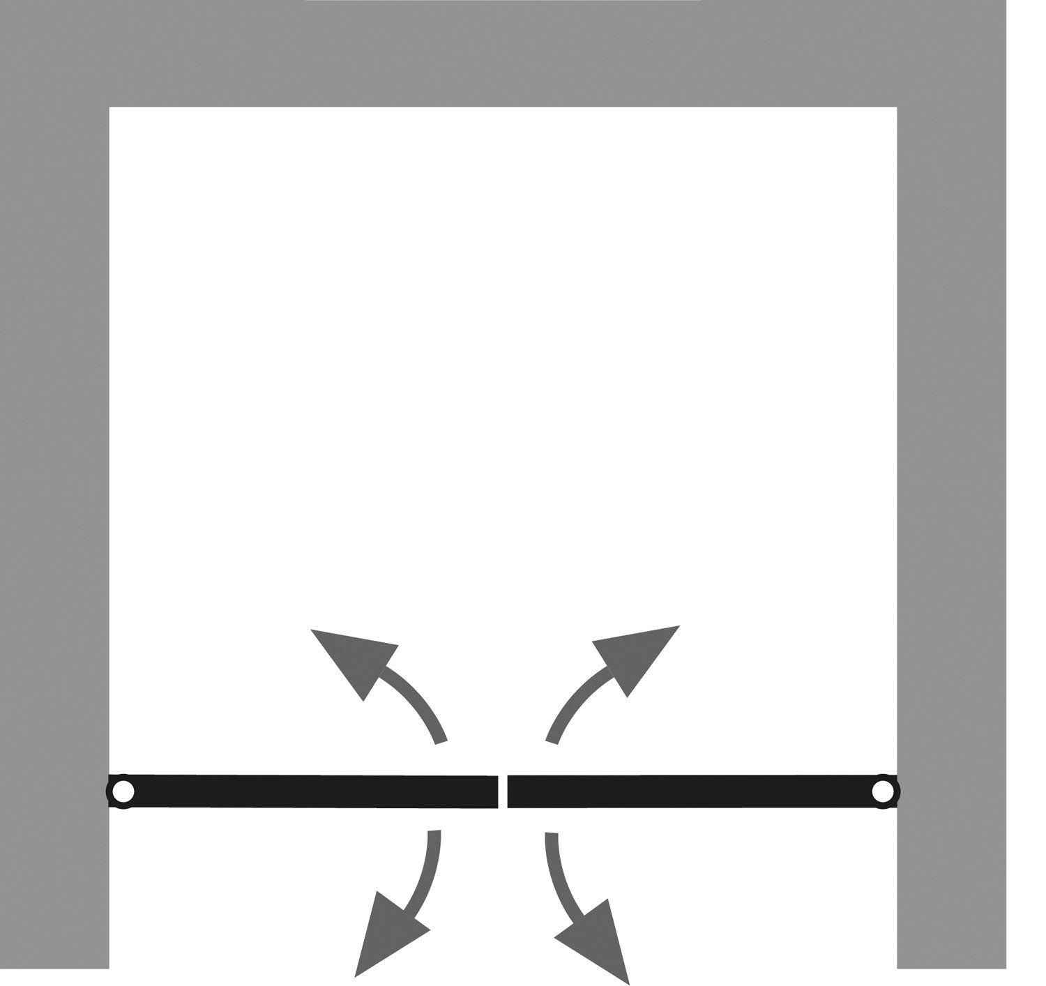 Öffnungsmechanismus der Pendeltür