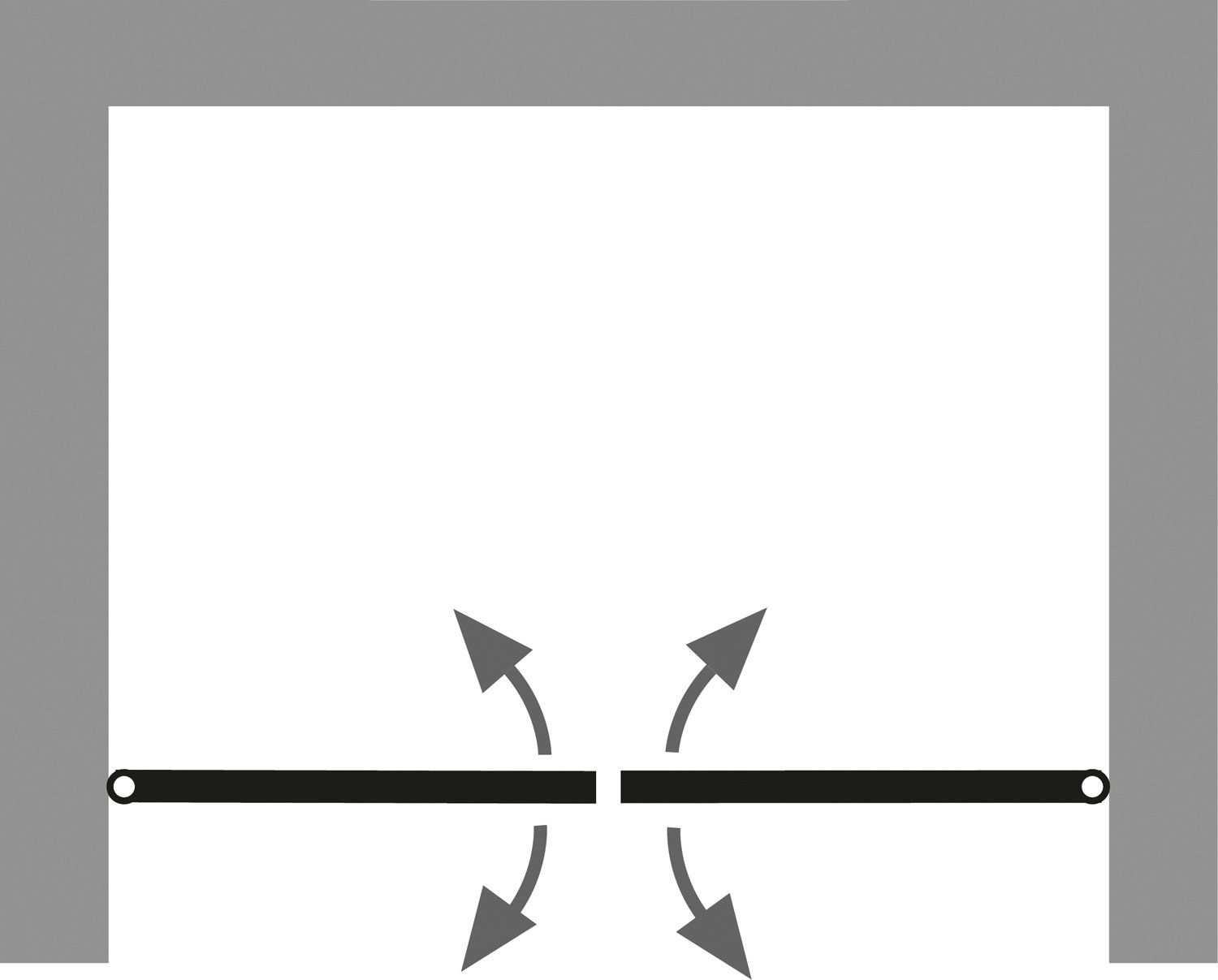 Öffnungsmechanismus der Pendeltür