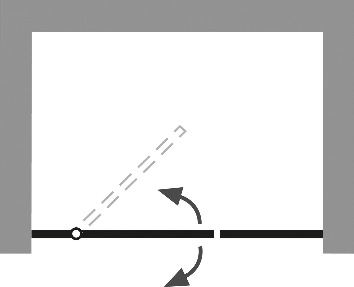Öffnungsmechanismus der Pendeltür
