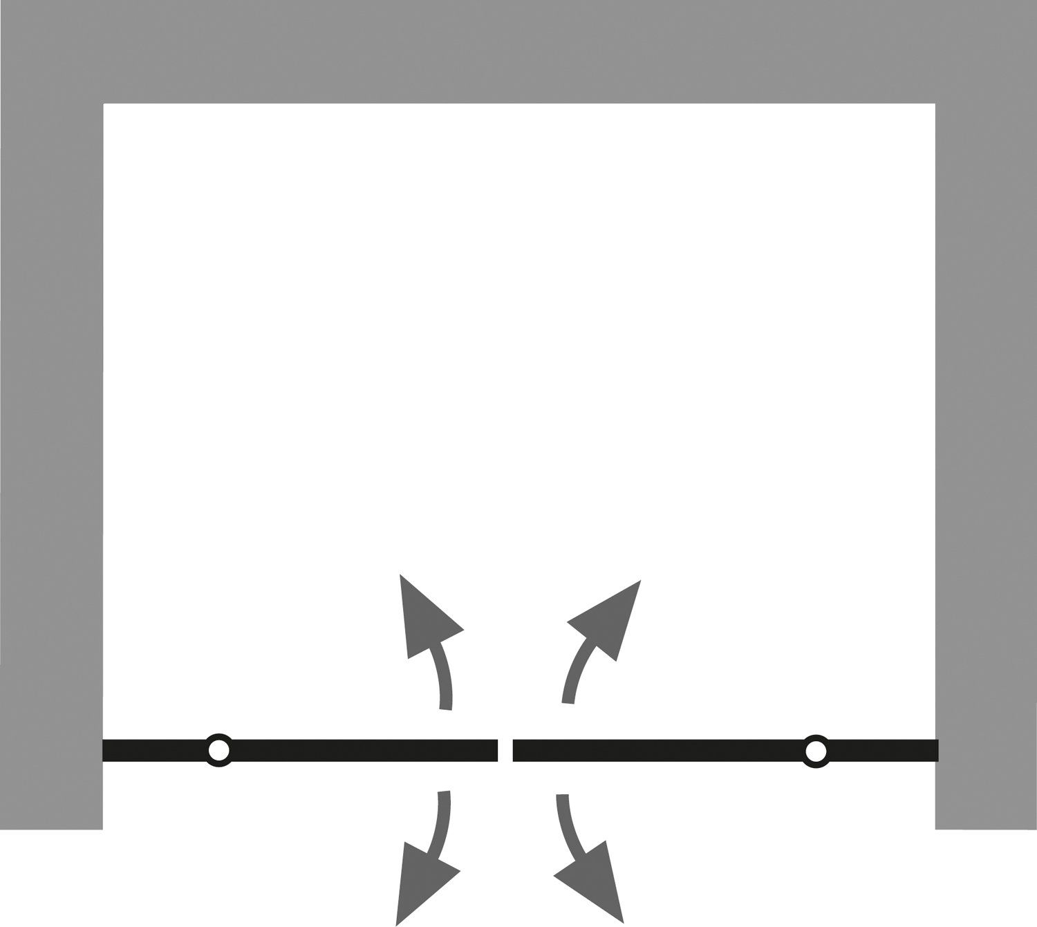 Öffnungsmechanismus der Pendeltür