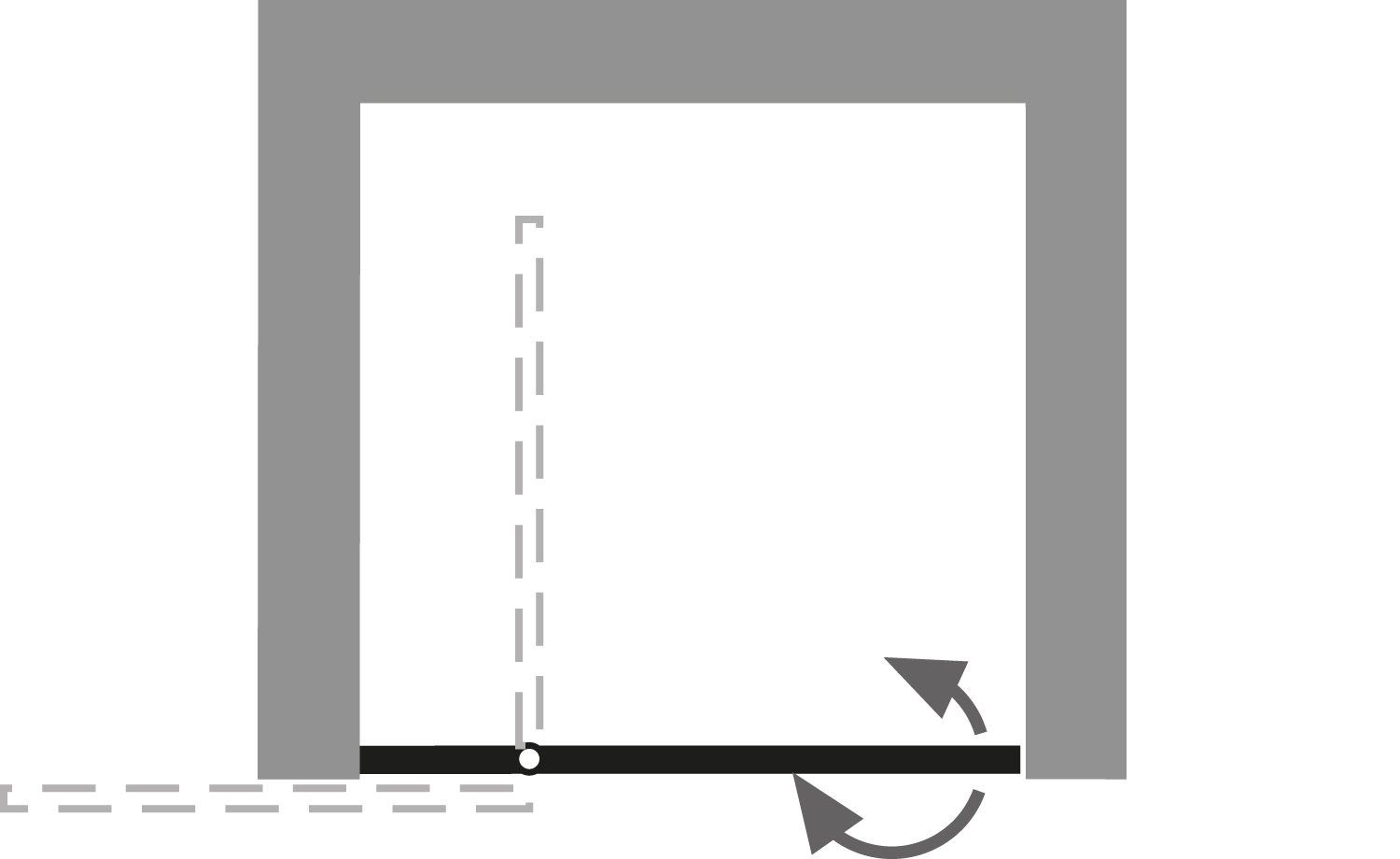 Öffnungsmechanismus der Drehtür