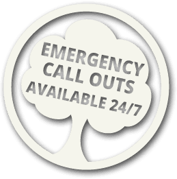 For NPTC qualified tree surgeons call 01909 519 675 Emergency call outs badge