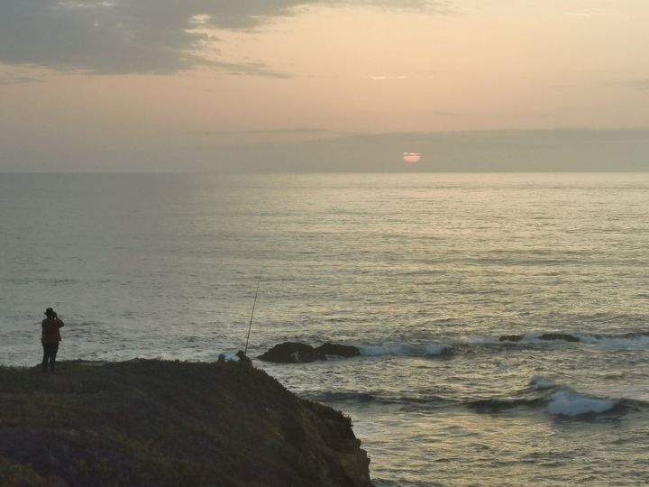 Sunset over the beach at Almograve on the Alentejo coast