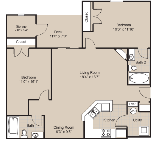 2 bedroom