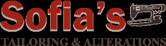 The logo for sofia 's tailoring and alterations
