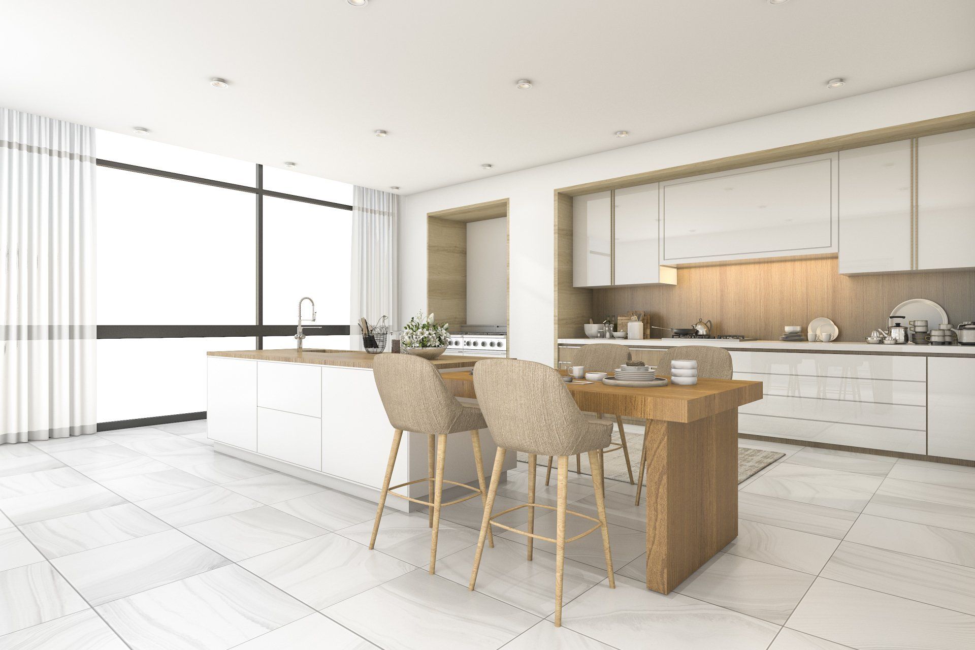 how to clean kitchen tiles