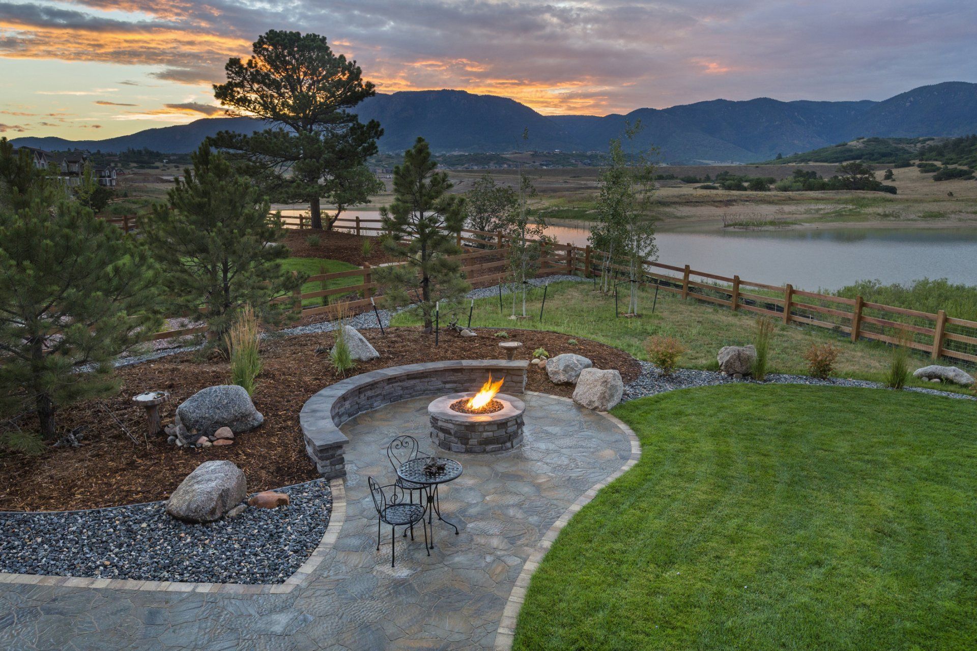 Fire Pits — Amazing Backyard with Fire Pit in Richmond, VA