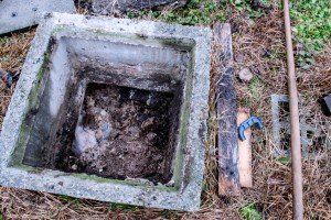 Septic Tank Before Cleaning — Greenville, SC — American Waste Septic Septic Tank Before Cleaning — Greenville, SC — American Waste Septic