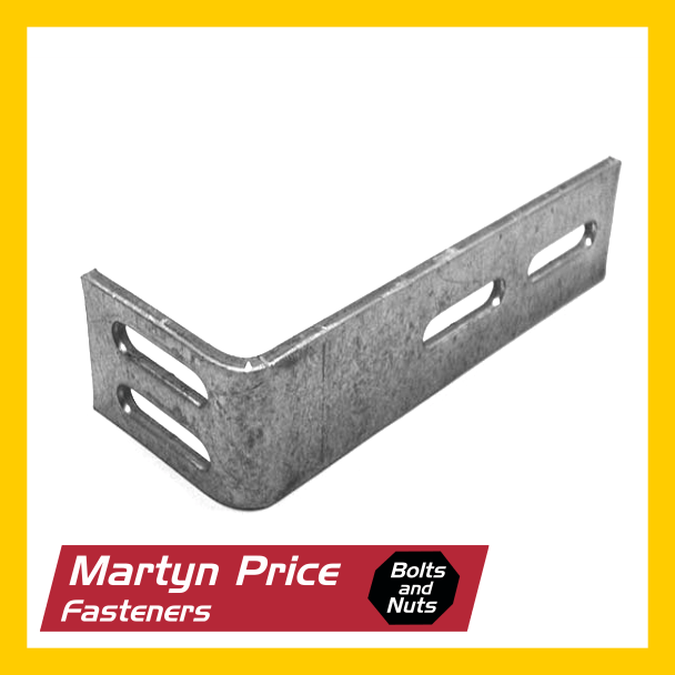 A picture of a metal bracket that says martyn price fasteners