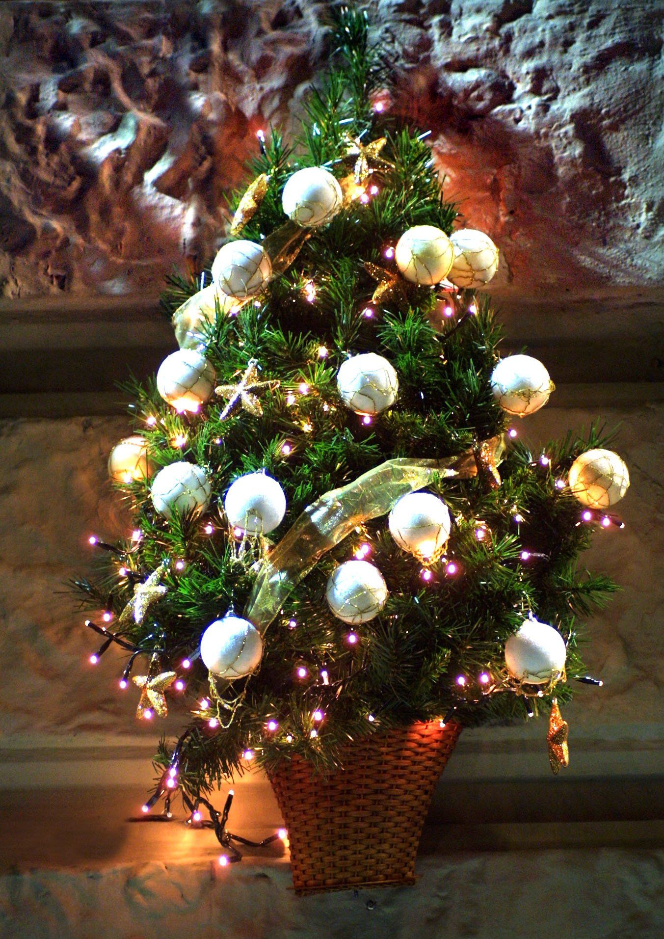 Albero di Natale ecologico con addobbi