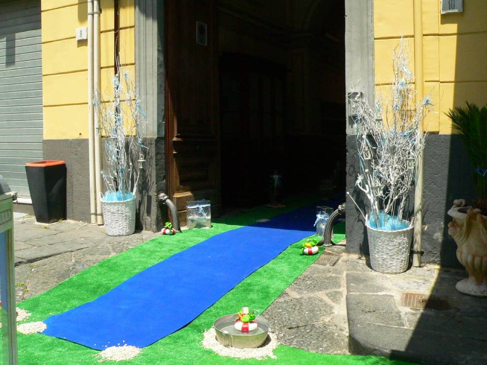 ingresso abitazione sposi con tappeto