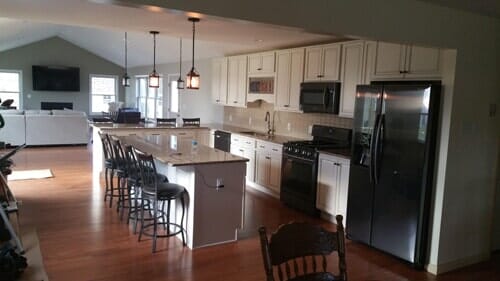 Basement Remodel State College — Kitchen Room with Brown Floor in State College, PA