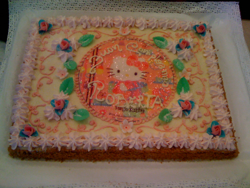 torta di compleanno con Hello Kitty