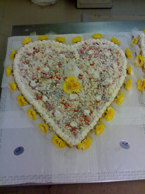torta a forma di cuore