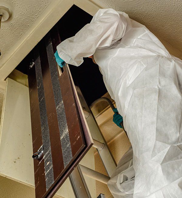 Man Inspecting Ceiling — Carpet Cleaning In Townsville QLD