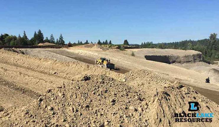 Dozer Pushing Pit Run