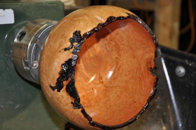 Natural edge burl bowl