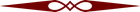 A red diamond with two circles in the middle on a white background.