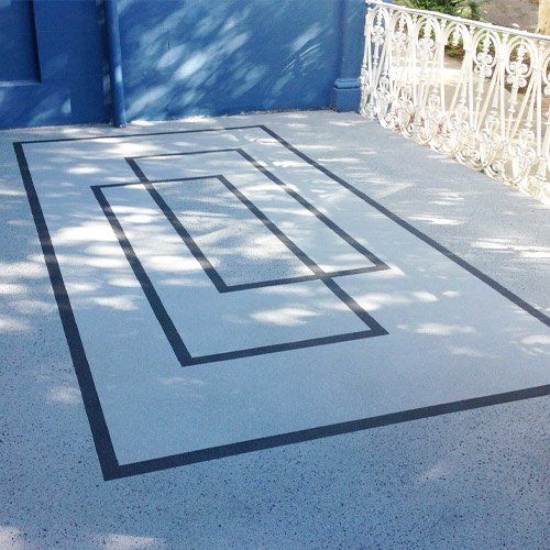 stencilled concrete