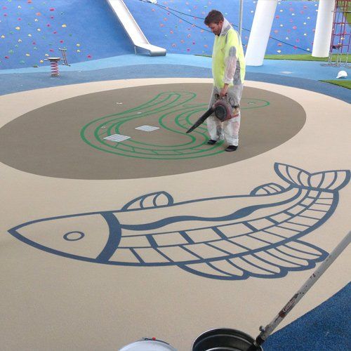 stencilled concrete
