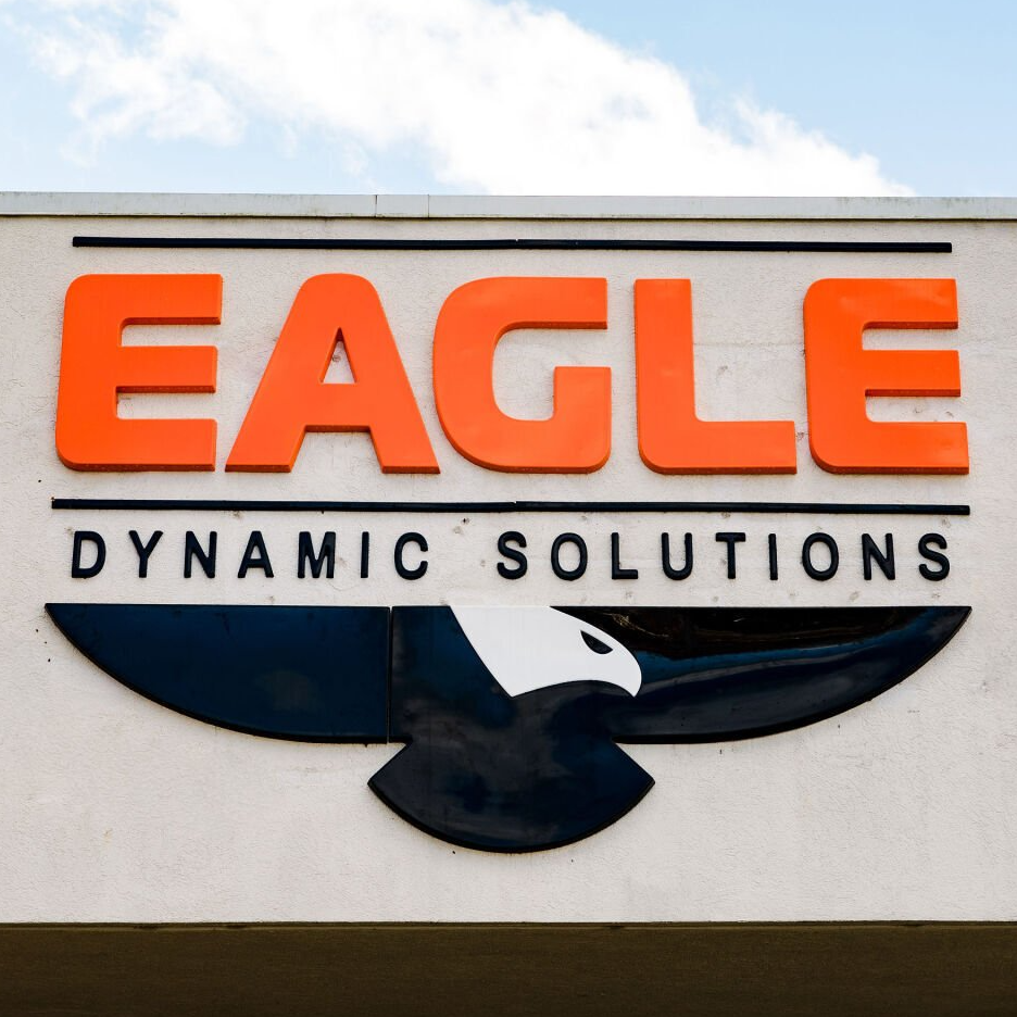 Eagle dynamic solutions sign with an eagle on it