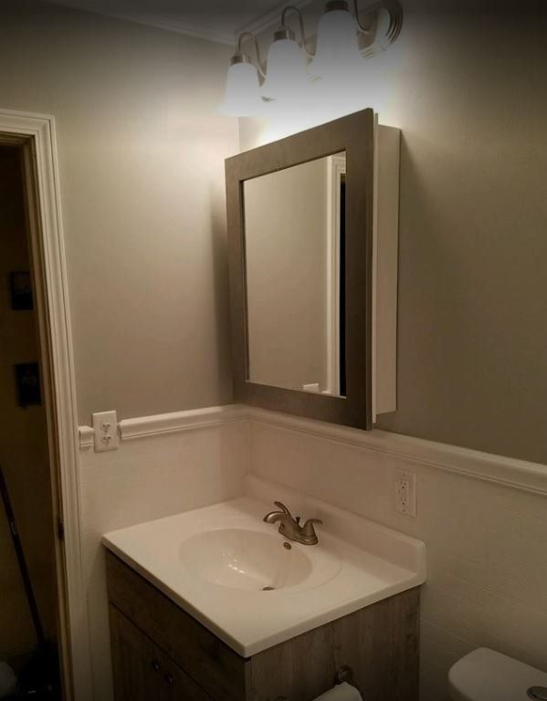 Brown Bathroom with Sink — St. Pekin, IL — Bayview Exteriors
