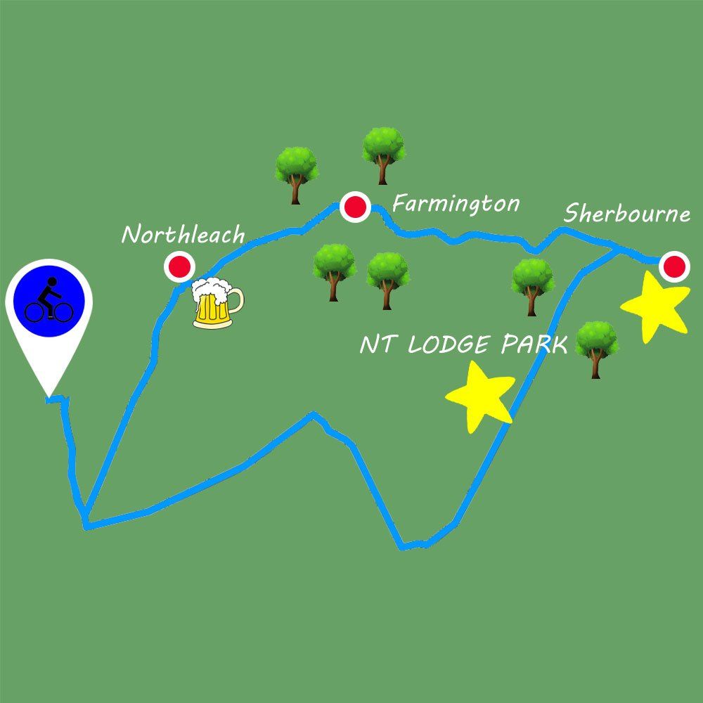 A map showing the location of nt lodge park