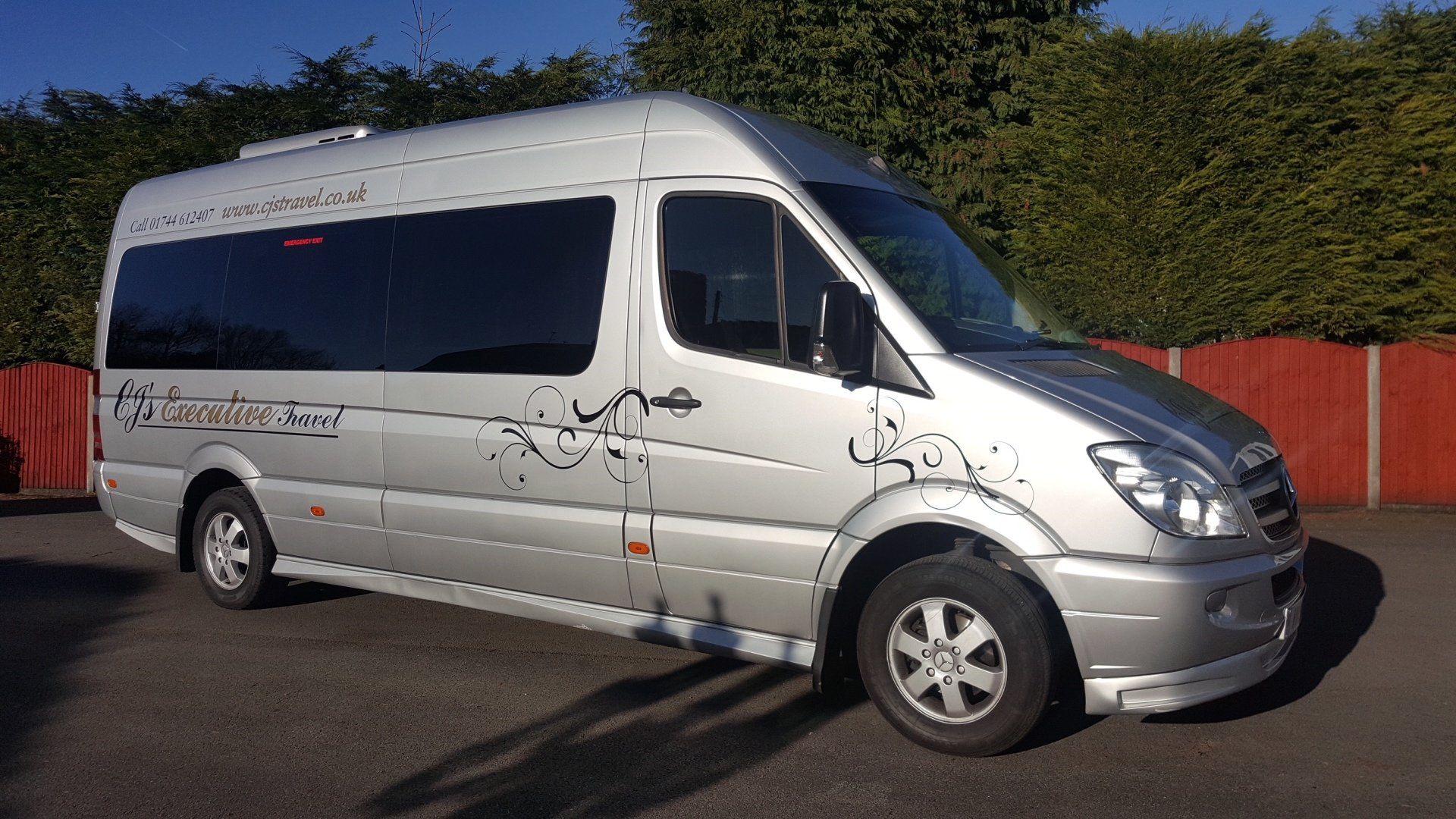 Silver minibus