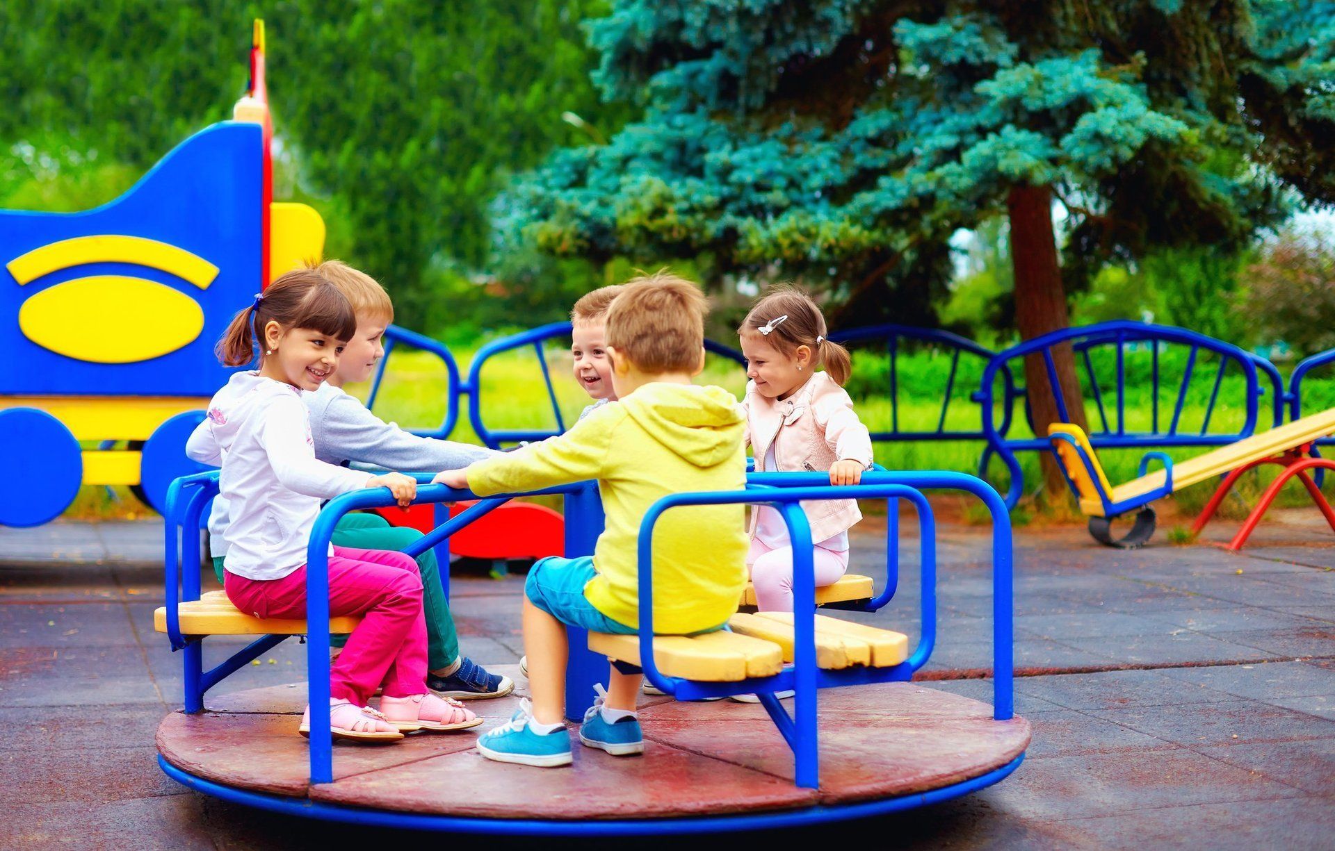 children on playground
