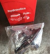 man installing car part