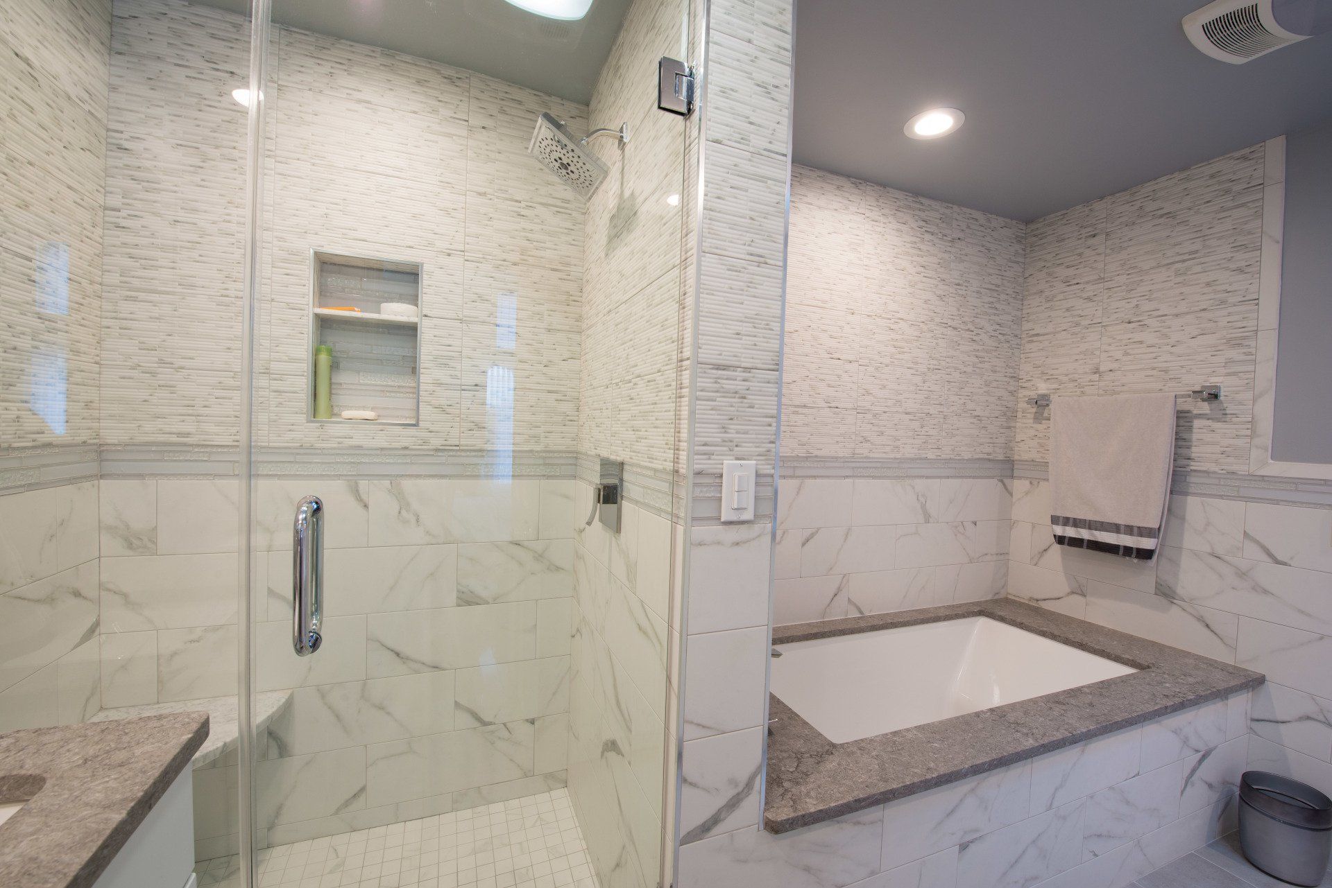 Bathroom with Gray Wall — Saddle Brook, NJ — Manor House Cabinetry
