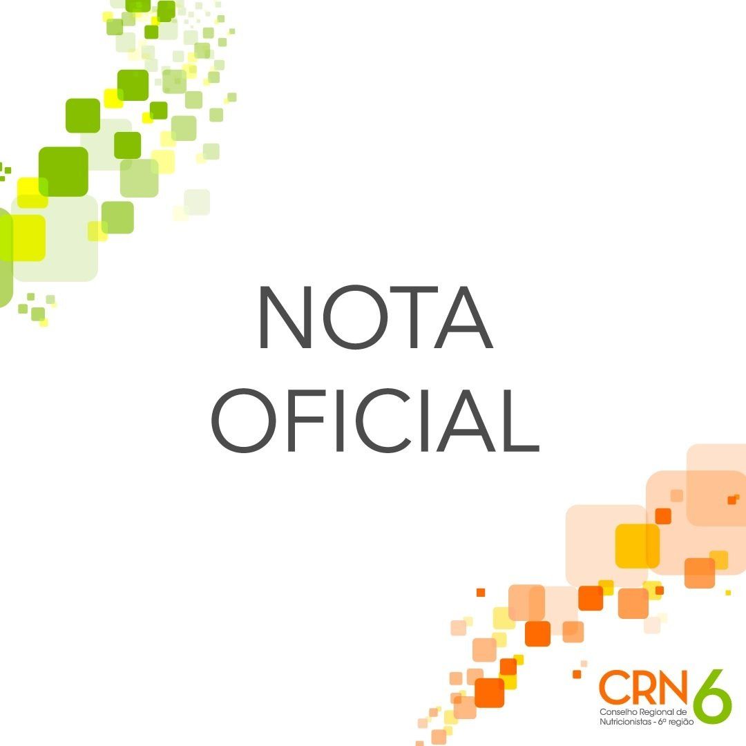 Uma placa branca que diz nota oficial